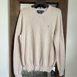 Vineyard vines V-neck sweater khaki (oatmeal)